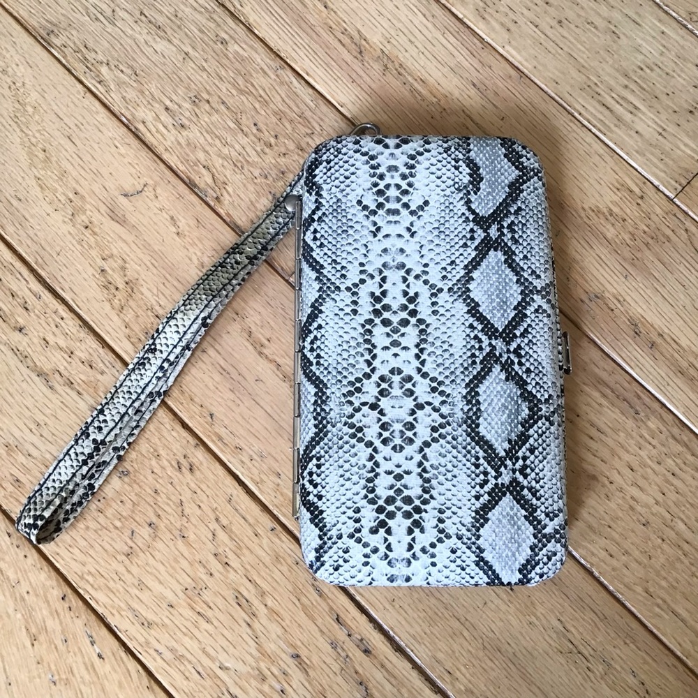 Snake Print Wrist Wallet and Phone Holder